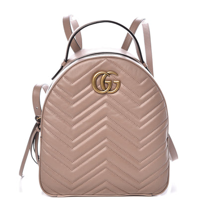 Gucci Calfskin Matelasse GG Marmont Backpack Porcelain Rose 1 of 10