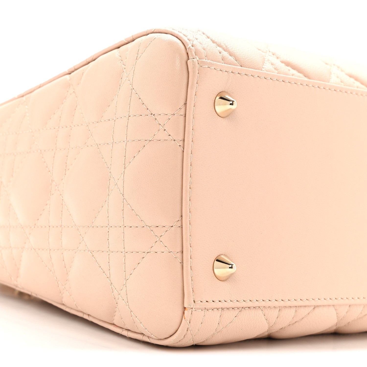 Christian Dior Lambskin Cannage Medium Lady Dior Light Pink 9 of 13