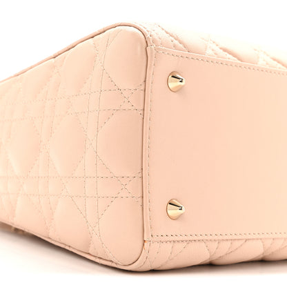 Christian Dior Lambskin Cannage Medium Lady Dior Light Pink 9 of 13