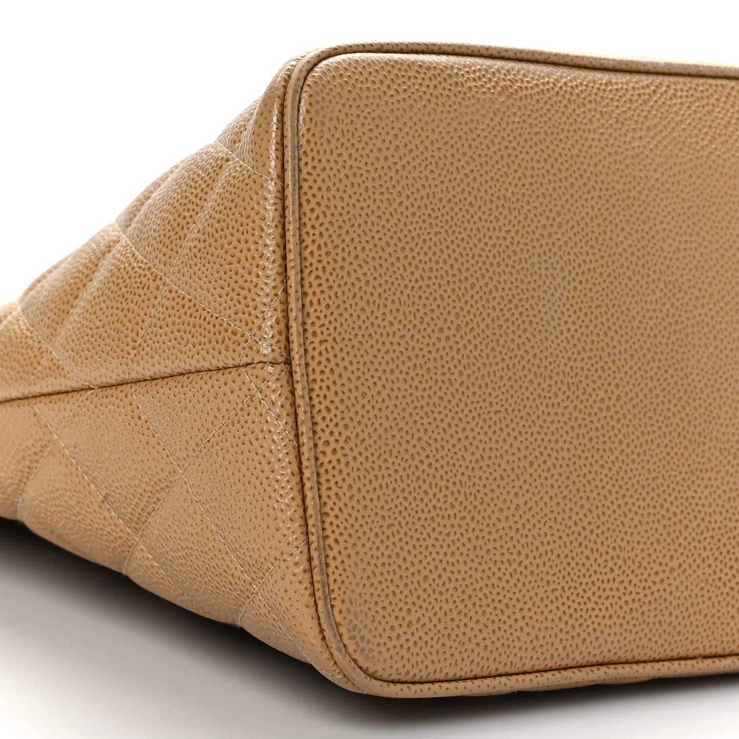 Caviar Quilted Medallion Tote Beige