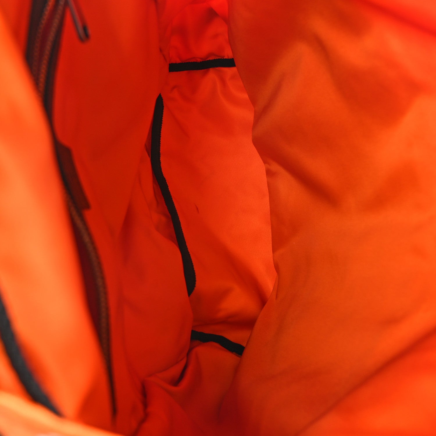 Gucci Econyl Nylon Monogram Off The Grid Utility Pocket Backpack Carrot Orange Black 5 of 9