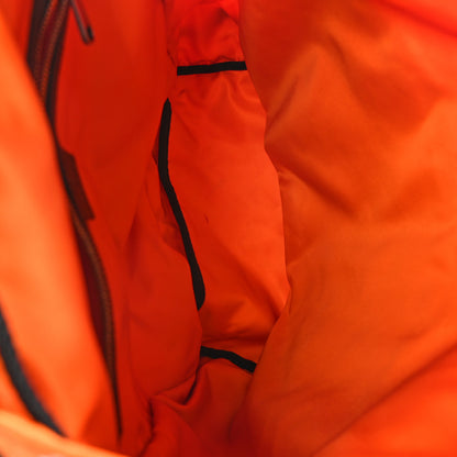Gucci Econyl Nylon Monogram Off The Grid Utility Pocket Backpack Carrot Orange Black 5 of 9