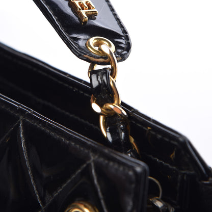 Chanel Patent Quilted Tote Black 9 of 14
