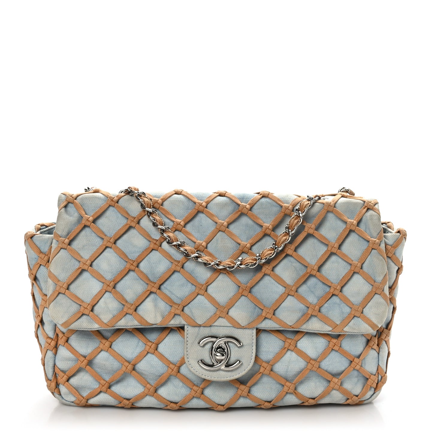 Denim Jumbo Canebiers Net Flap Blue