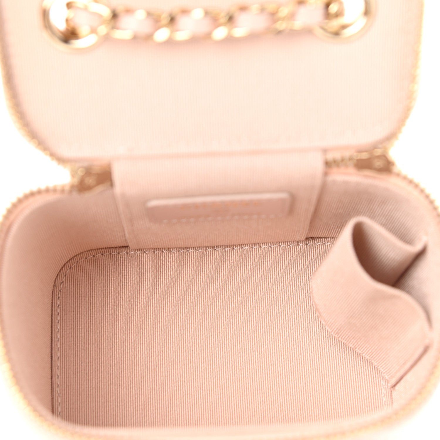 Chanel Caviar Quilted Mini Vanity Case With Chain Light Pink 5 of 9