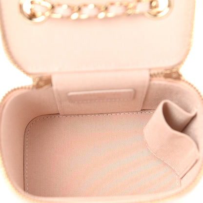 Chanel Caviar Quilted Mini Vanity Case With Chain Light Pink 5 of 9