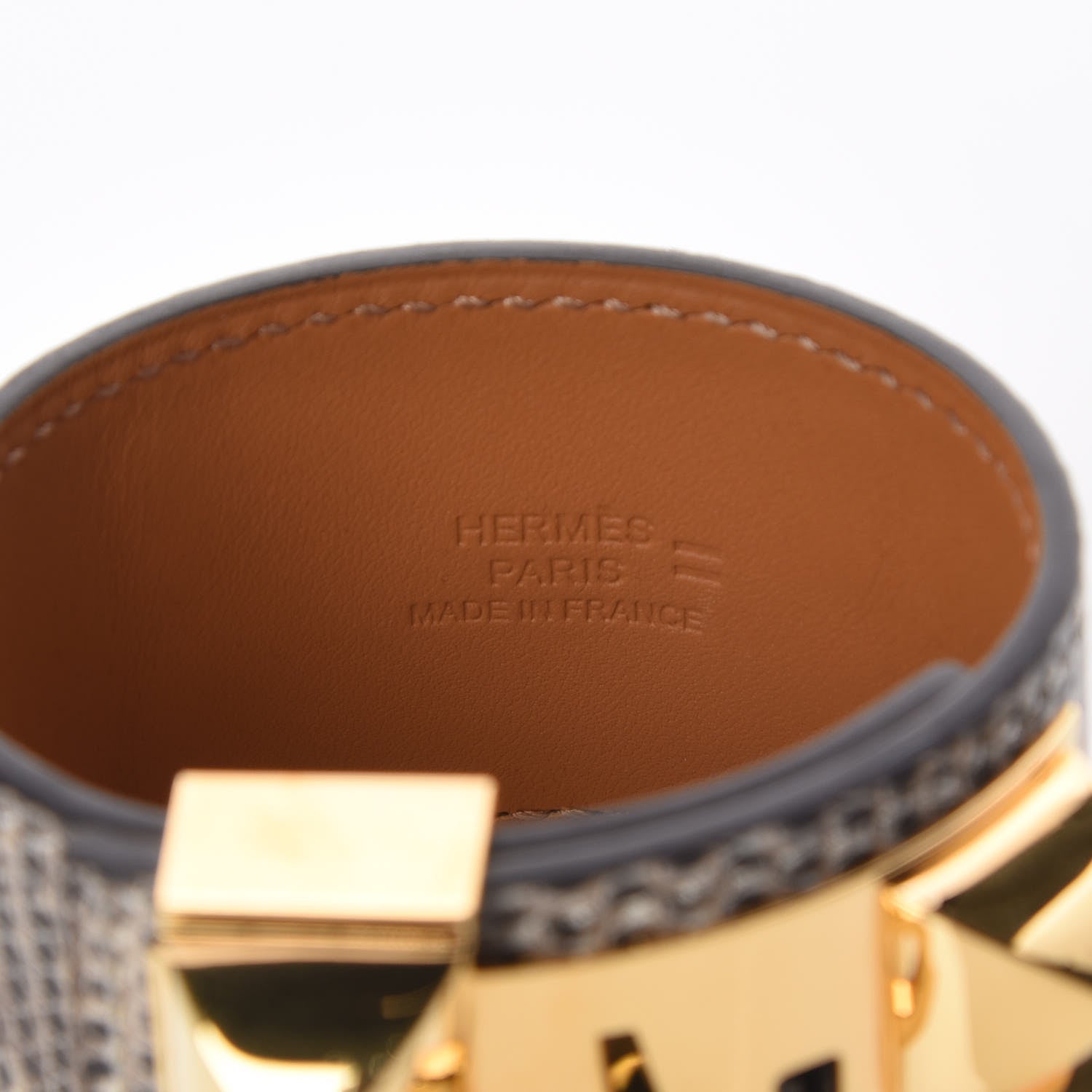 Hermes Lizard Collier De Chien CDC Bracelet S Ombre 4 of 9
