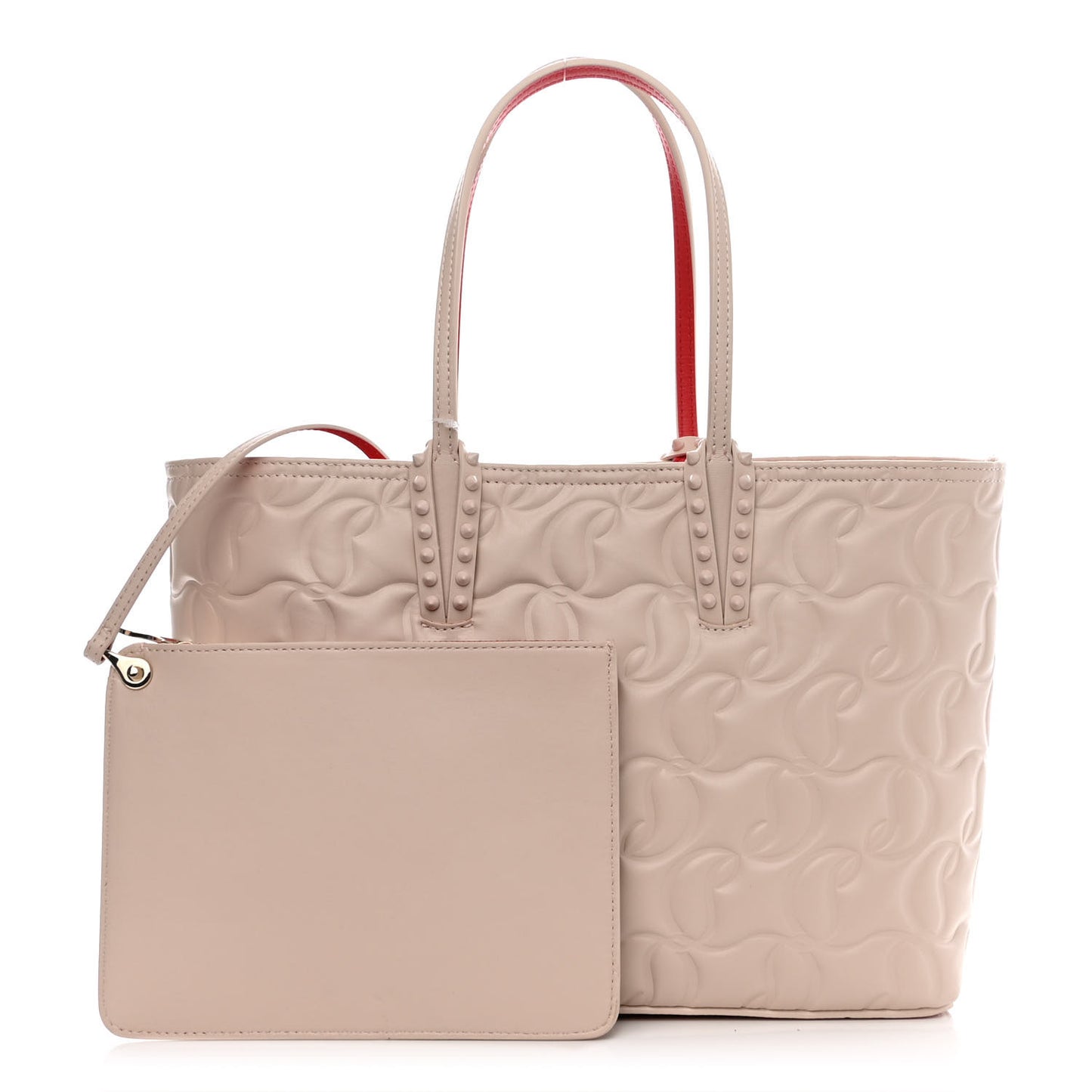 Nappa Embossed Small East West Cabata Tote Leche