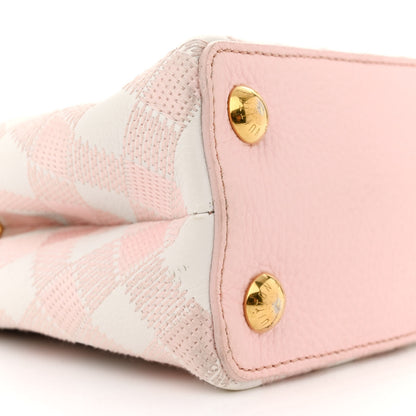 Louis Vuitton Taurillon Embroidered Vichy Capucines BB Light Pink 8 of 16