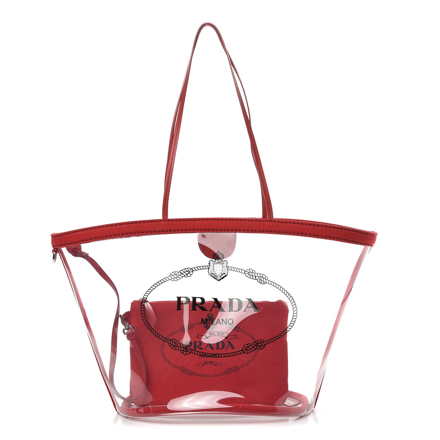 Plexiglass Canapa Shopper Tote Red