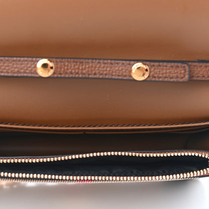 Burberry Derby Calfskin House Check Wallet On Chain Tan 5 of 8