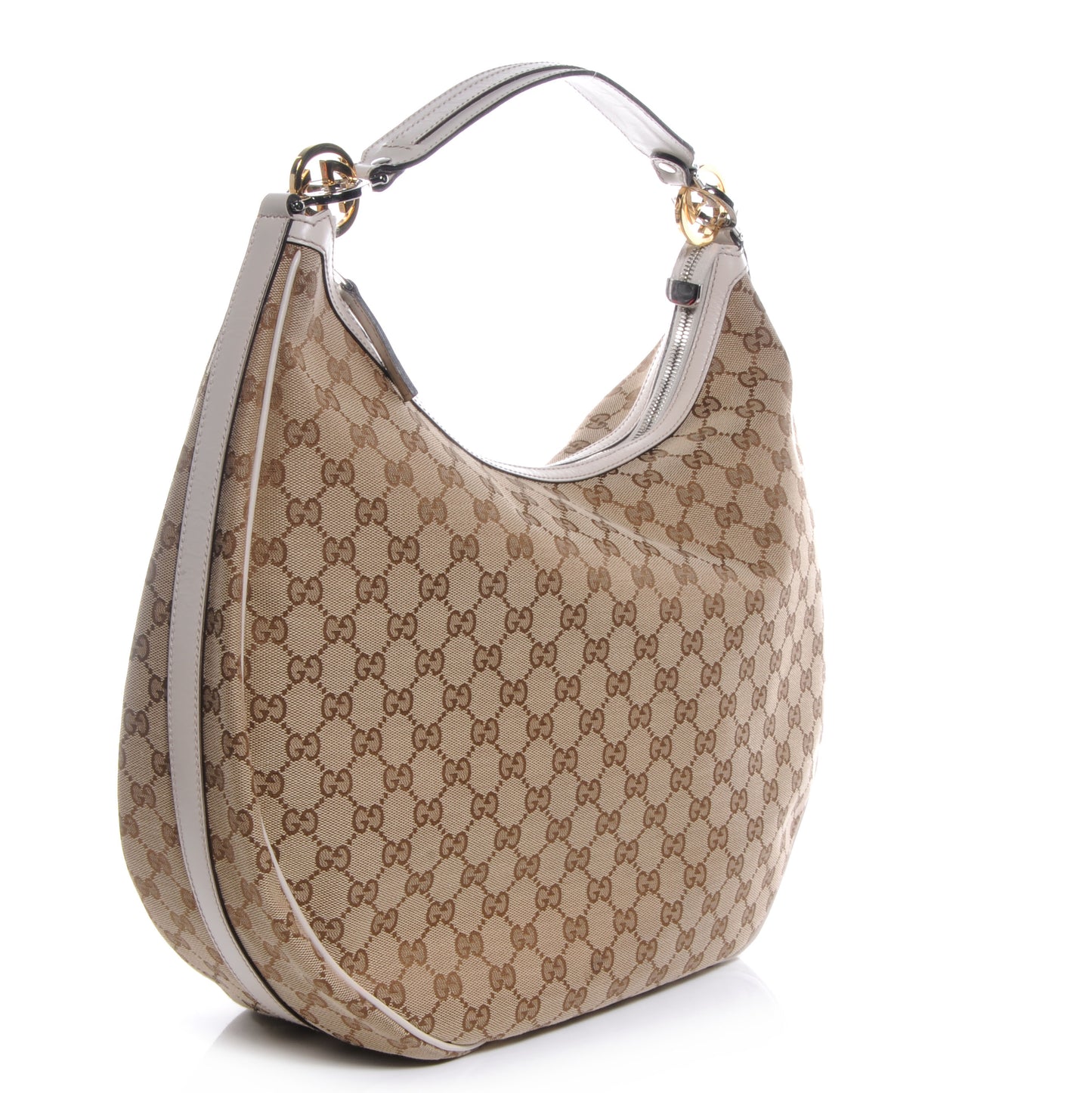 Monogram GG Twins Large Hobo Ivory