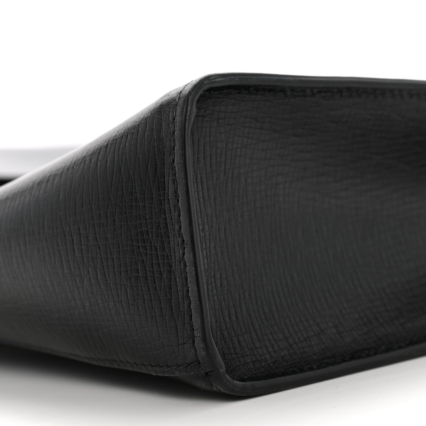 Hammered Calfskin Rib Tote Black