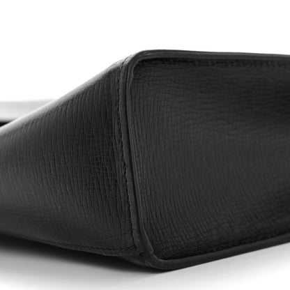 Salvatore Ferragamo Hammered Calfskin Rib Tote Black 10 of 13