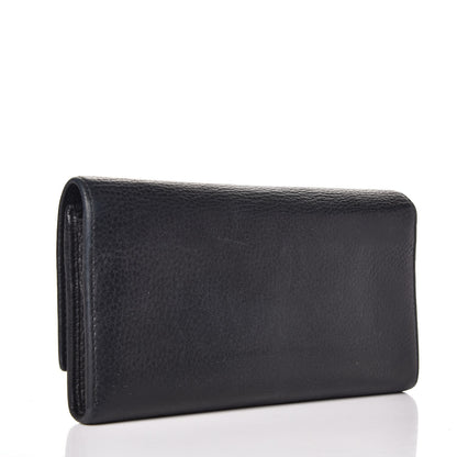 Gucci Pebbled Calfskin Large Soho Continental Wallet Black 3 of 15
