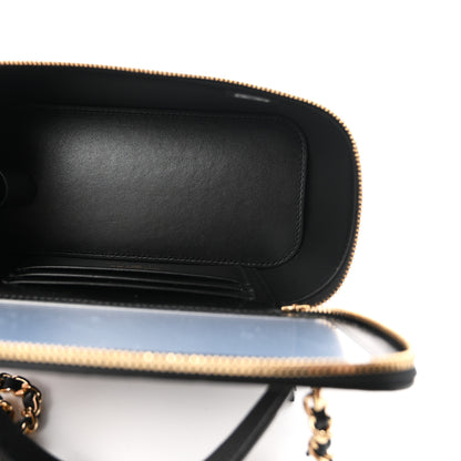 Chanel Calfskin Crocodile Embossed Crococo Small Top Handle Vanity Case With Chain Black 5 of 11