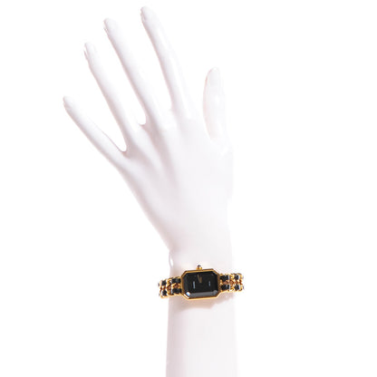 Chanel Stainless Steel Lambskin 20mm Chain Premiere Quartz Watch Gold M 2 of 8