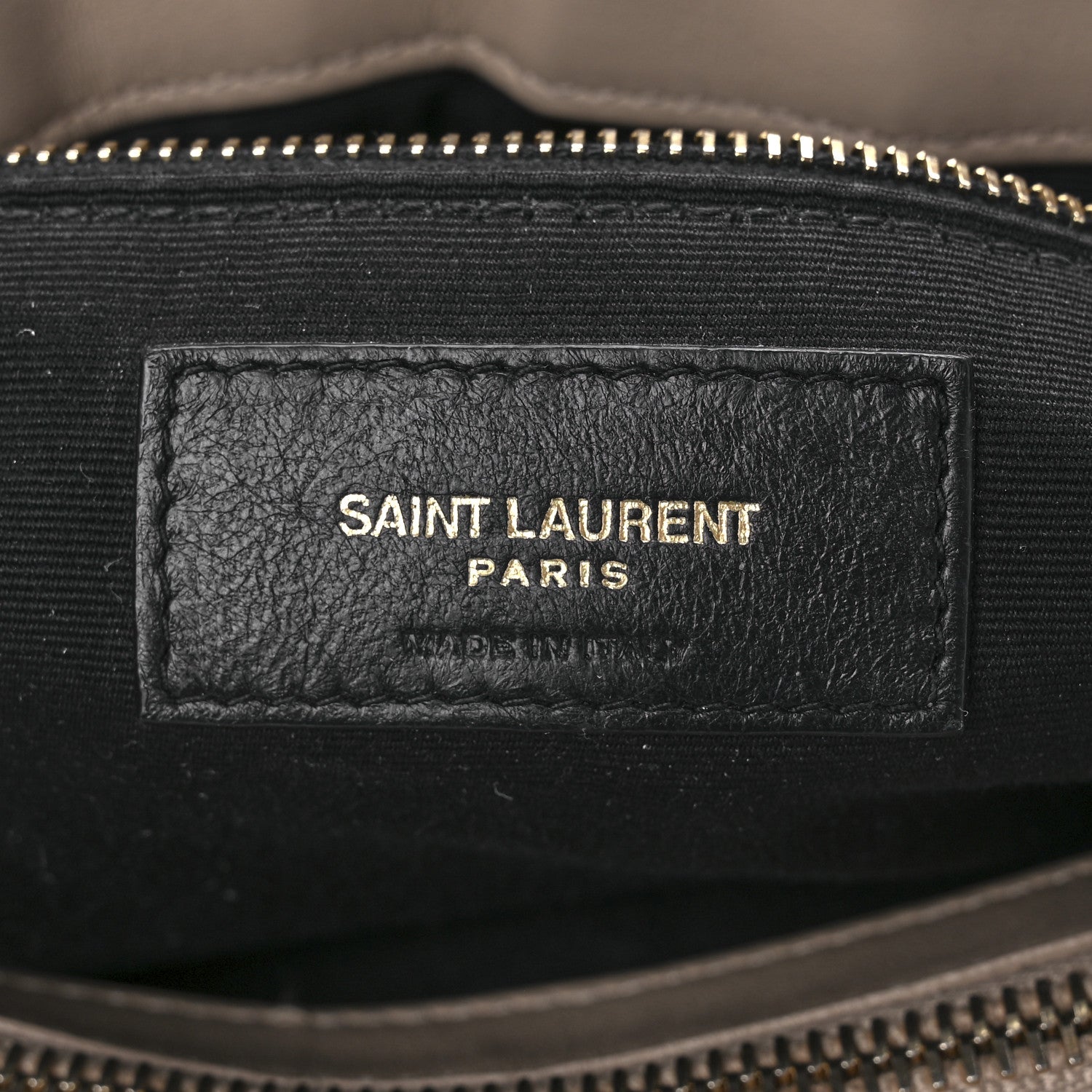 Saint Laurent Calfskin Y Quilted Monogram Medium Loulou Chain Satchel Dark Beige 7 of 10