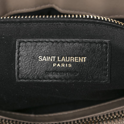Saint Laurent Calfskin Y Quilted Monogram Medium Loulou Chain Satchel Dark Beige 7 of 10
