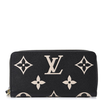 Louis Vuitton Empreinte Monogram Giant Zippy Wallet Black Beige 1 of 7