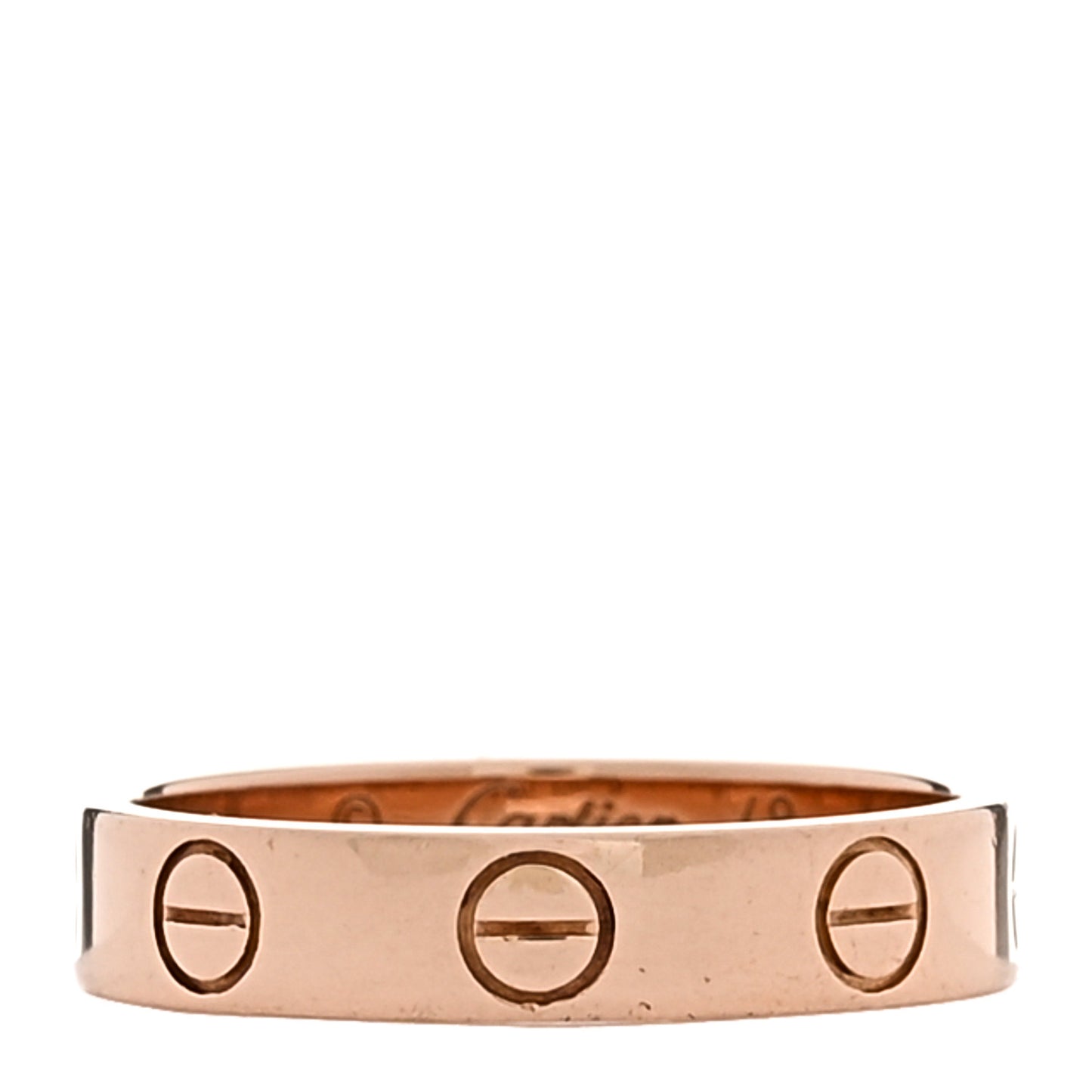 18K Pink Gold 3.5mm LOVE Wedding Band Ring 48 4.5