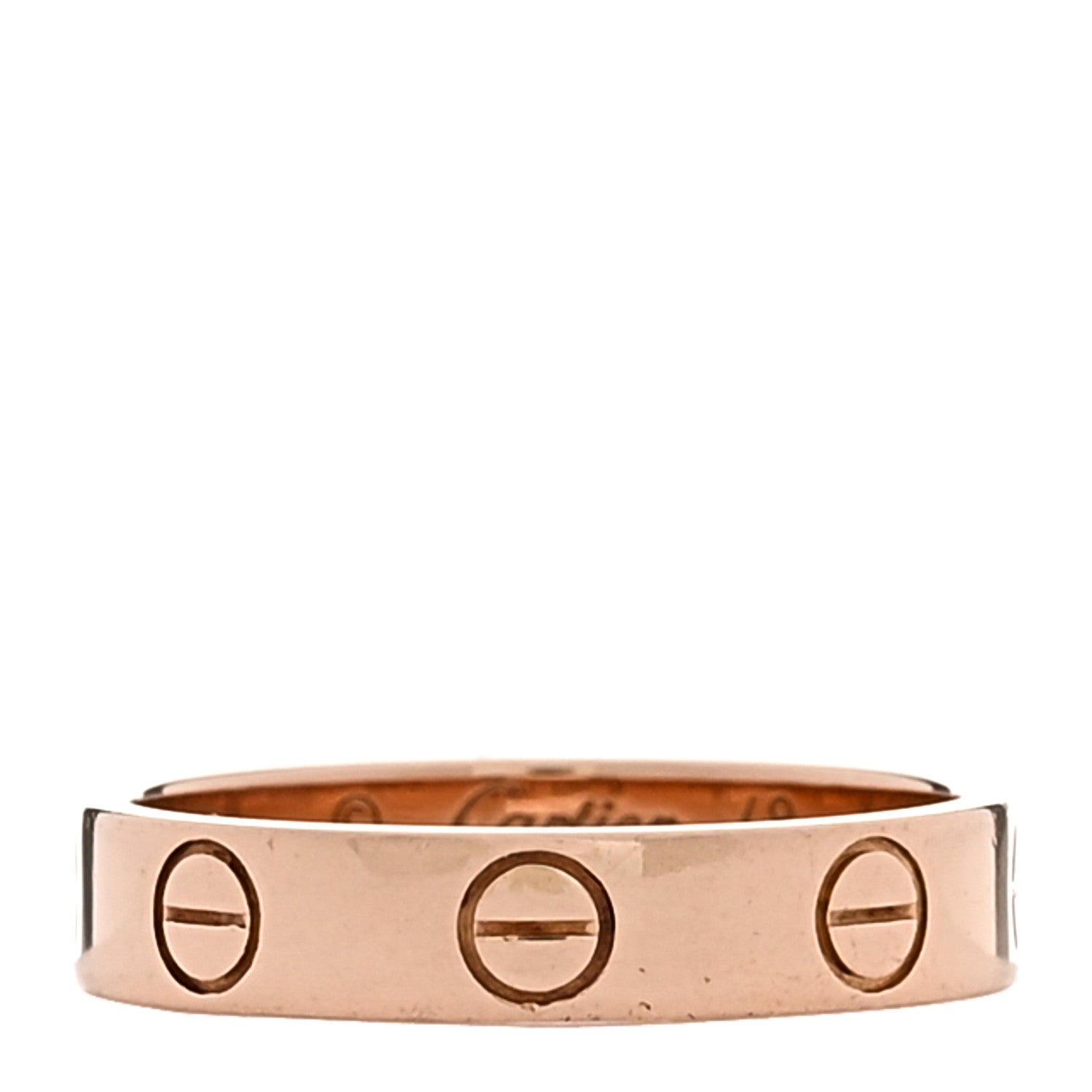Cartier 18K Pink Gold 3.5mm LOVE Wedding Band Ring 48 4.5 3 of 5