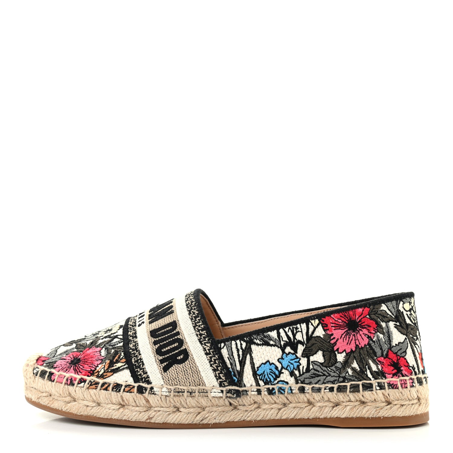 Christian Dior Embroidered Mille Fleurs Granville Espadrille 37 Multicolor 1 of 8