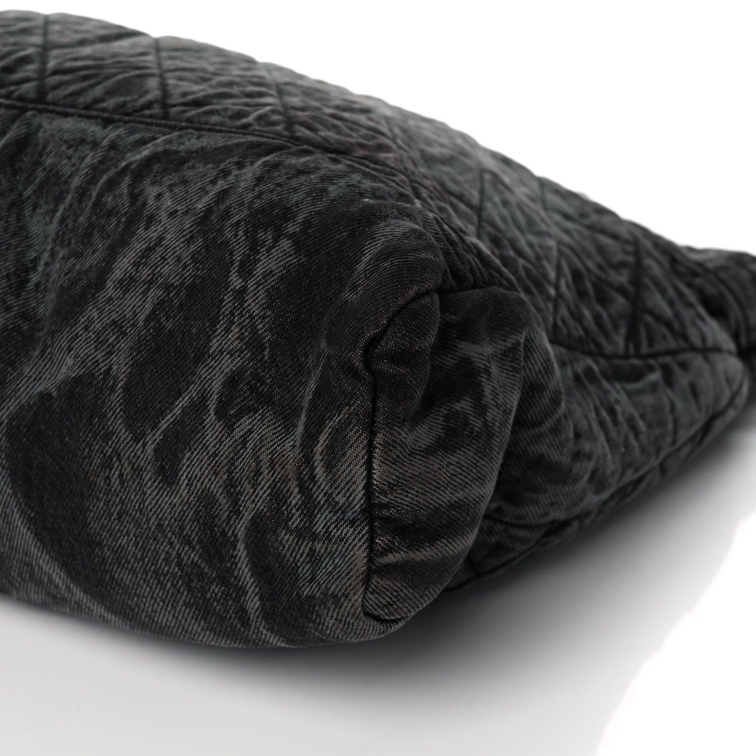 Chanel Denim Quilted 31 Denimpression Shopping Bag Grey Black 10 of 10