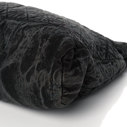 Chanel Denim Quilted 31 Denimpression Shopping Bag Grey Black 10 of 10