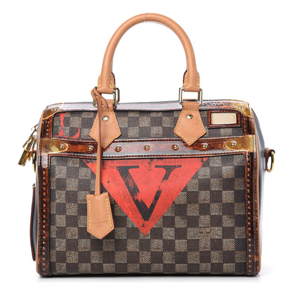 Louis Vuitton Transformed Damier Ebene Time Trunk Speedy Bandouliere 25 Black 1 of 10