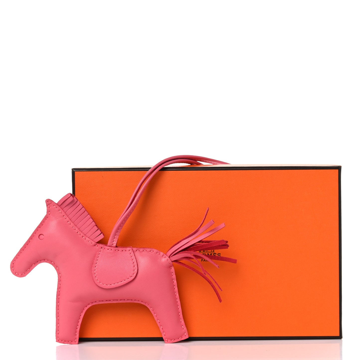 Milo Lambskin Grigri Rodeo Horse Bag Charm MM Rose Azalee