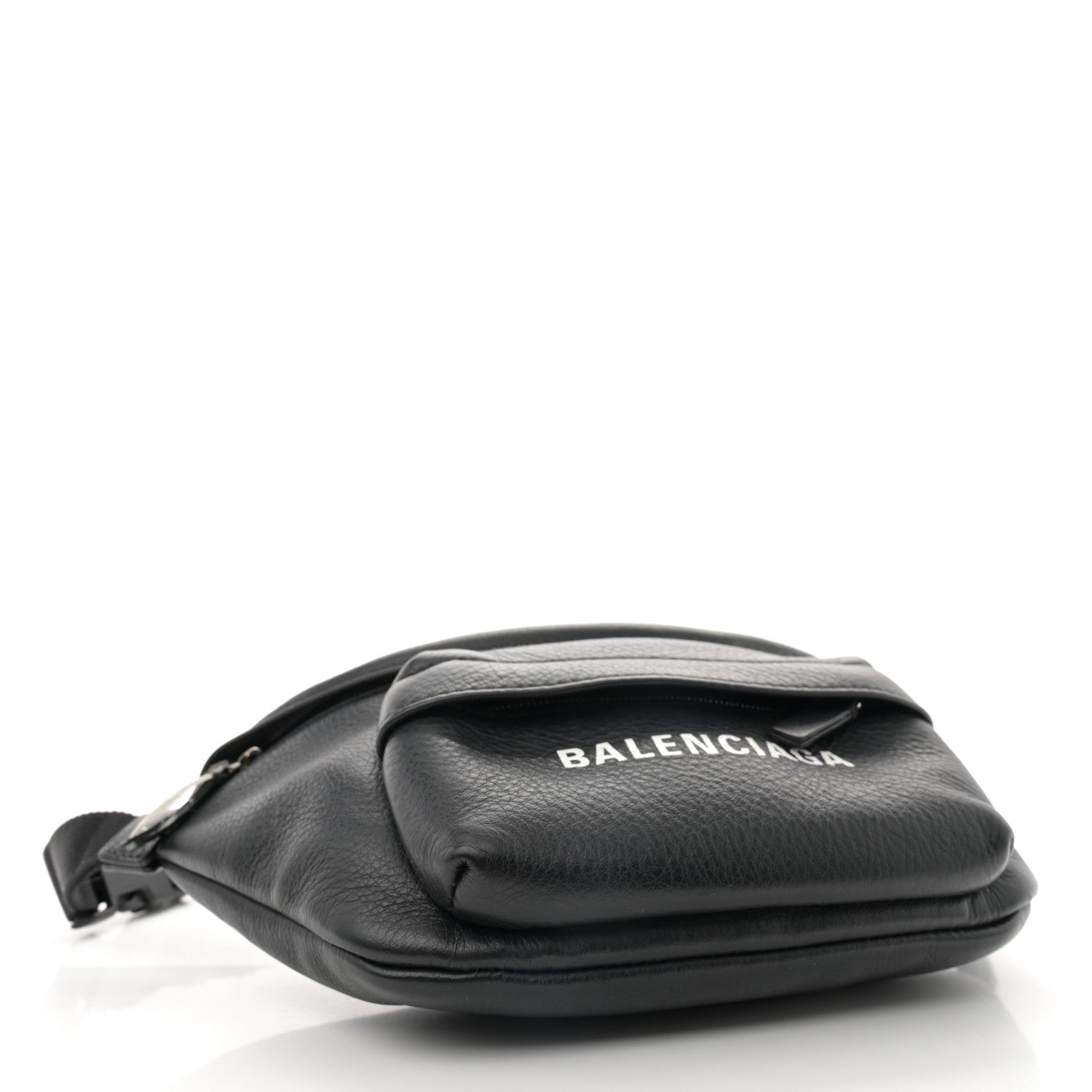 Balenciaga Smooth Calfskin Logo Everyday Beltpack XS Black White 3 of 12
