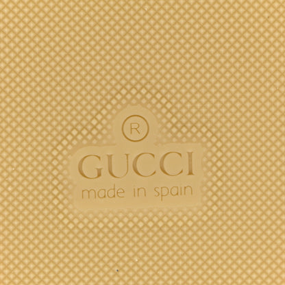 Gucci GG Raffia Monogram Ankle Wrap Platform Espadrille Wedge Sandals 38 Beige 6 of 11