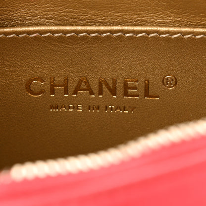 Chanel Lambskin Quilted CC Pearl Crush Camera Case Red 6 of 14