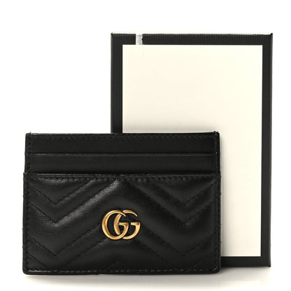 Gucci Calfskin Matelasse GG Marmont Card Holder Black 7 of 7