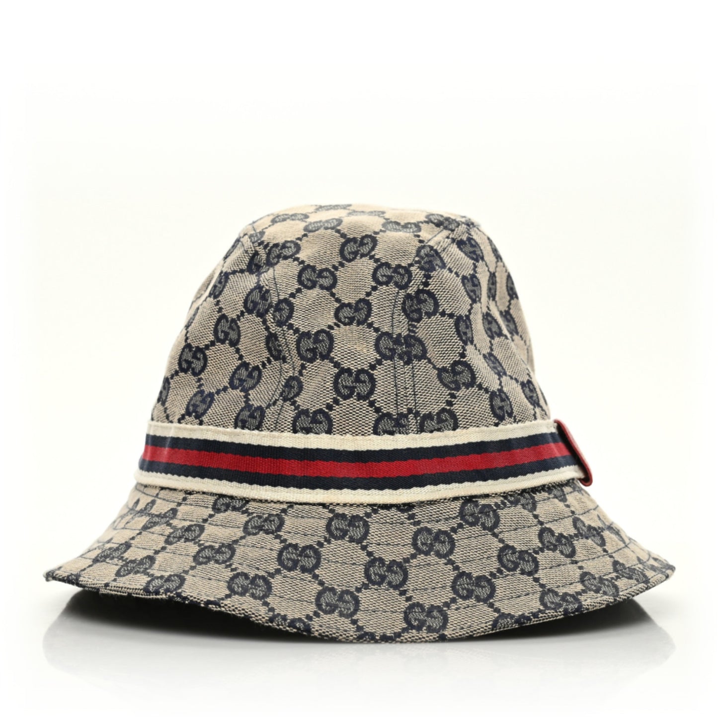 GG Monogram Web Bucket Hat M Beige Blue