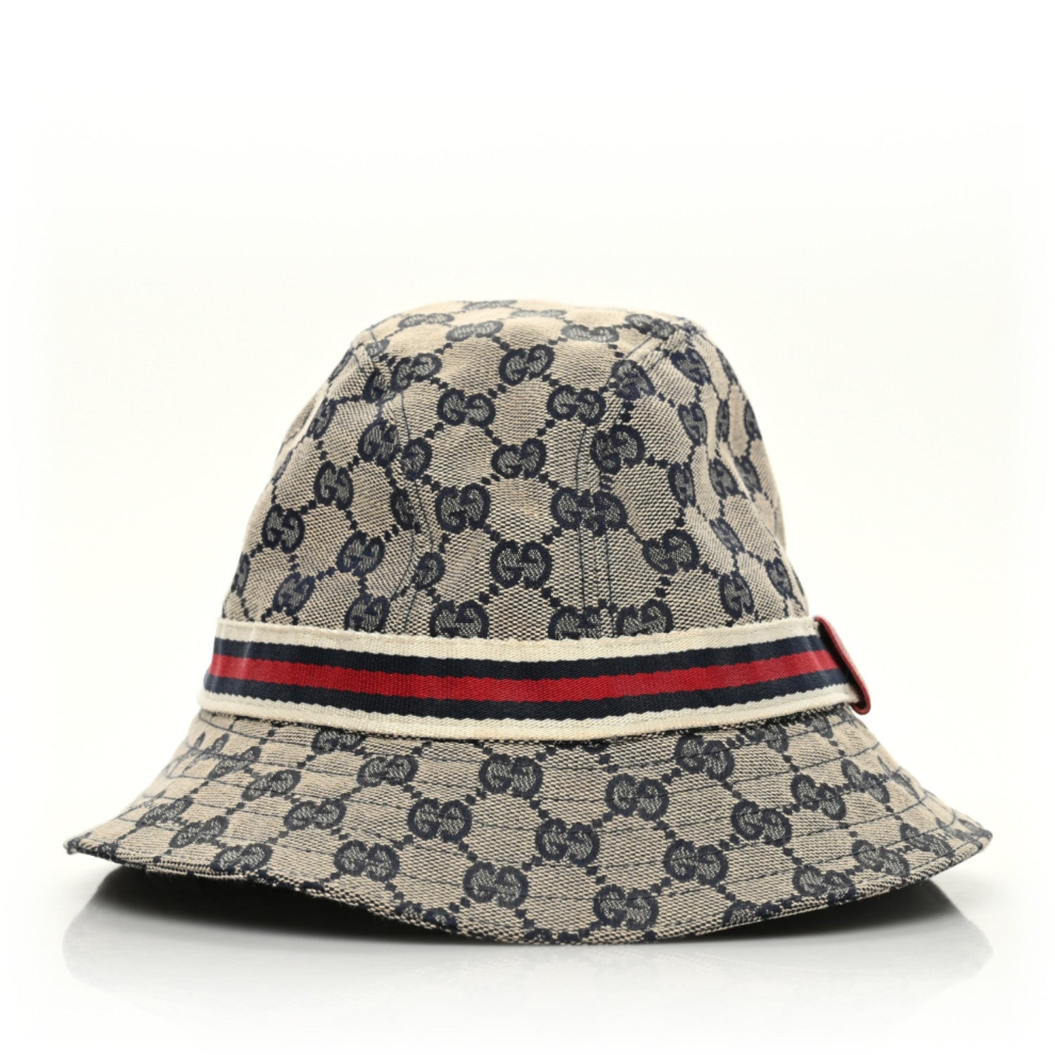 Gucci GG Monogram Web Bucket Hat M Beige Blue 1 of 6
