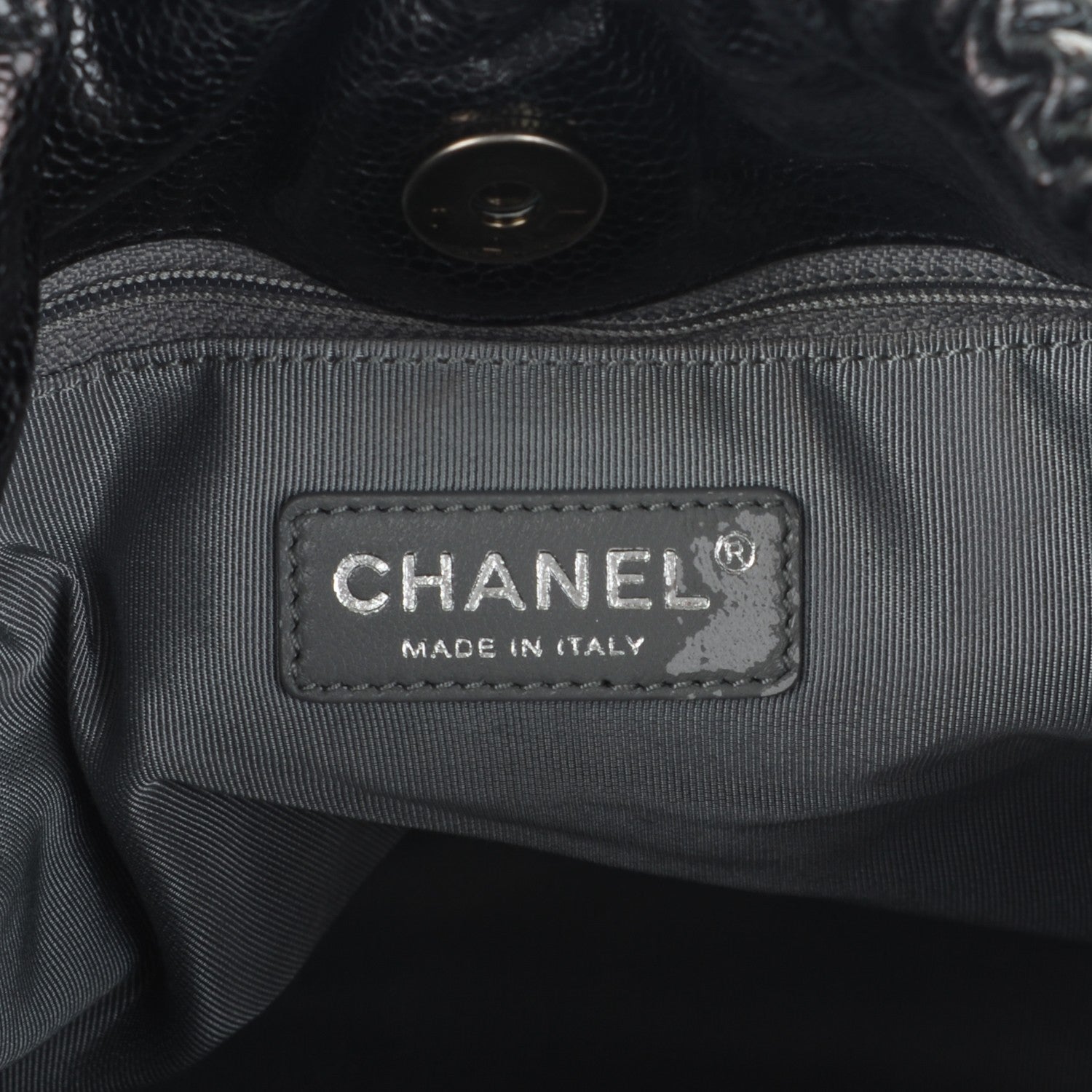 Chanel Caviar Quilted Medium Elastic Tote Black 6 of 7
