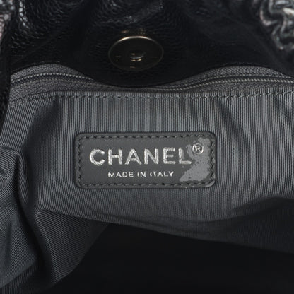 Chanel Caviar Quilted Medium Elastic Tote Black 6 of 7