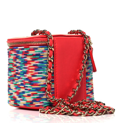 Chanel Embroidered Thread Mini Vanity With Chain Multicolor 2 of 8