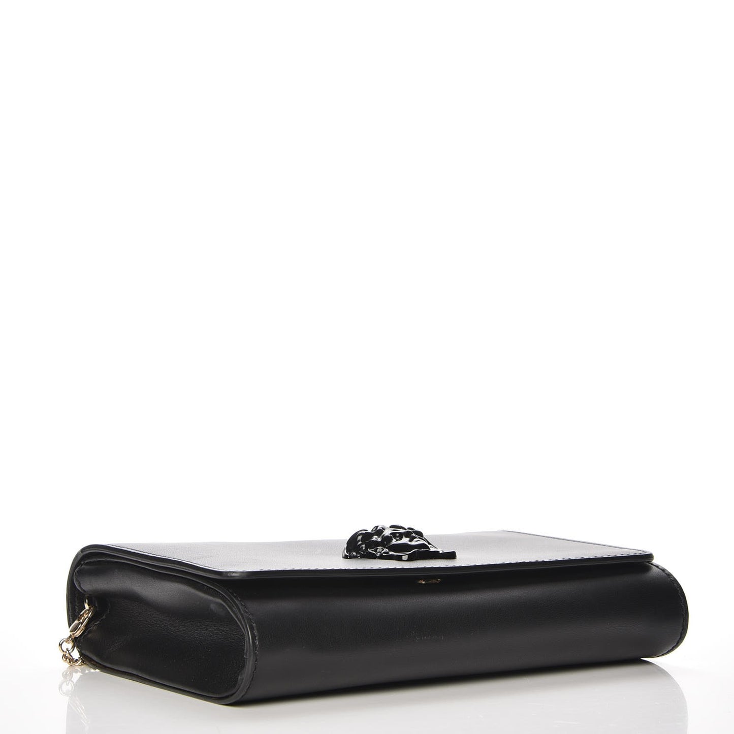 Calfskin Palazzo Chain Evening Bag Black