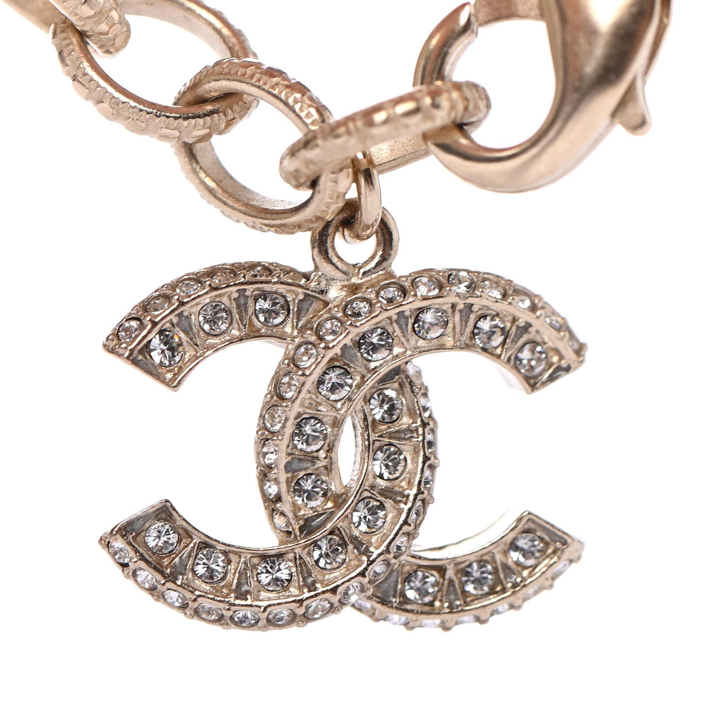 Pearl Crystal CC Bracelet Gold