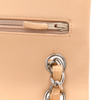 Chanel Patent Chevron Quilted Jumbo Double Flap Beige 11 of 13