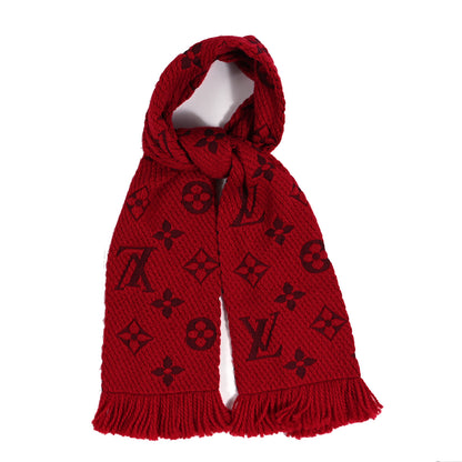 Louis Vuitton Wool Silk Logomania Scarf Rubis 1 of 3