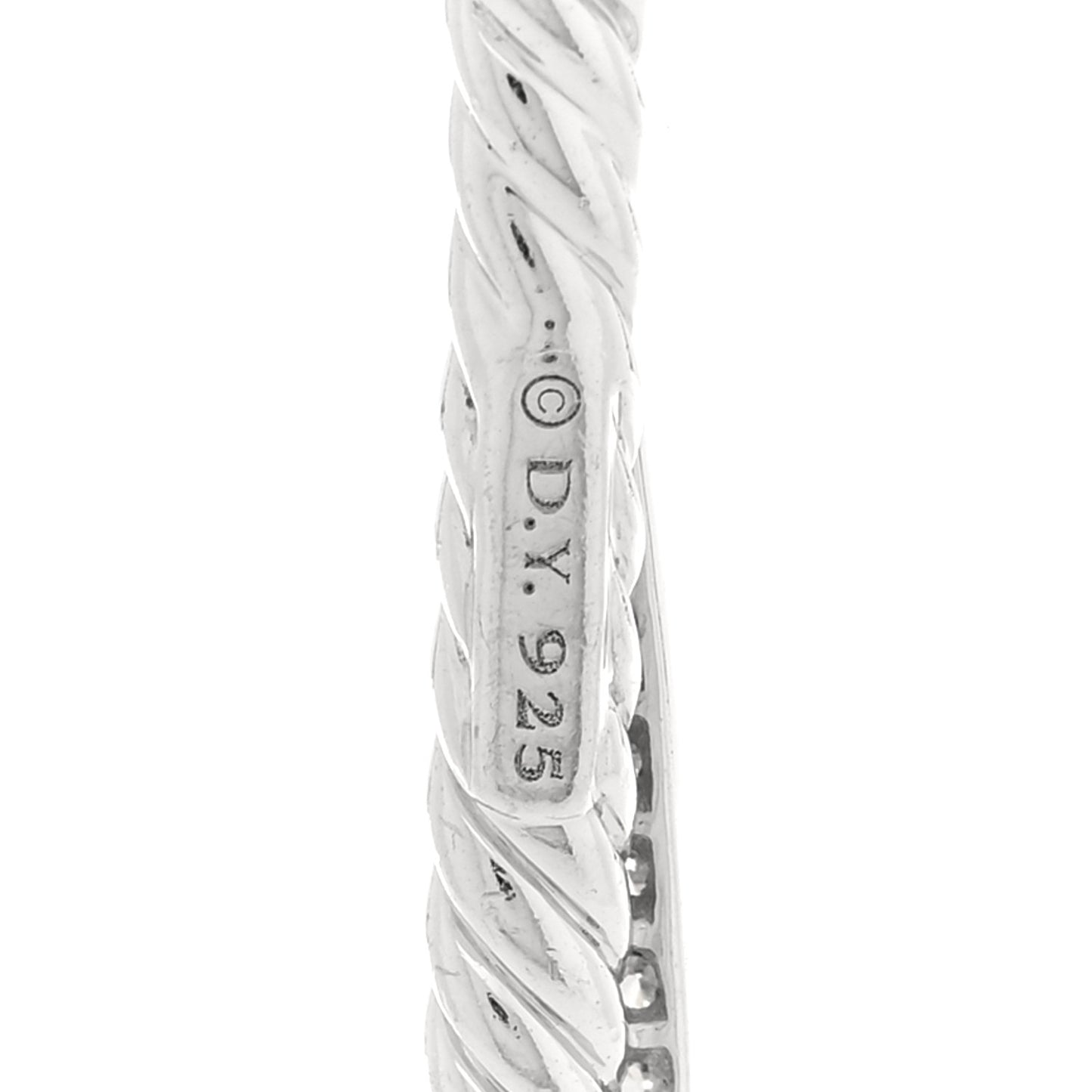 Sterling Silver Diamond 35mm Crossover Cross Necklace