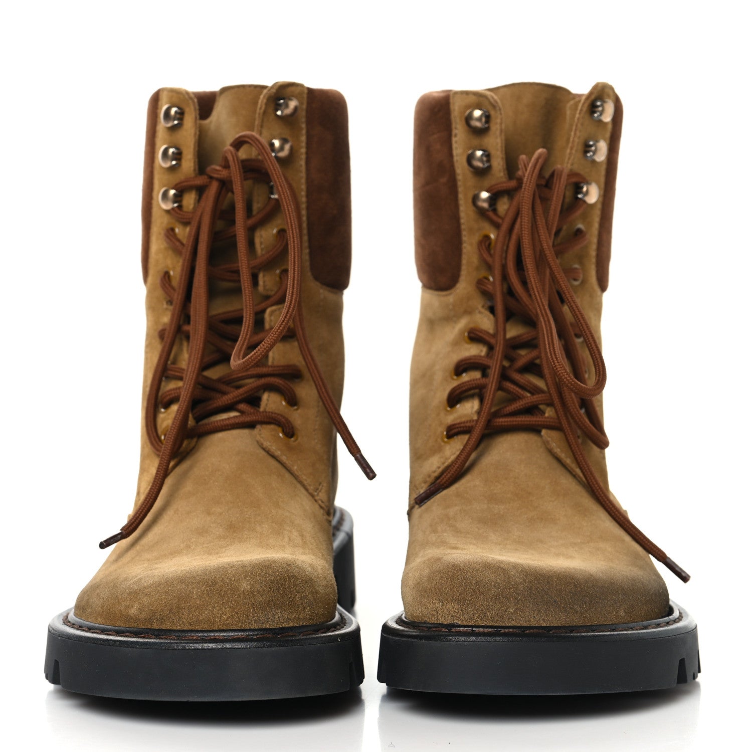 Loewe Suede Mens Sierra Combat Boots 40 Tobacco Brown 3 of 8
