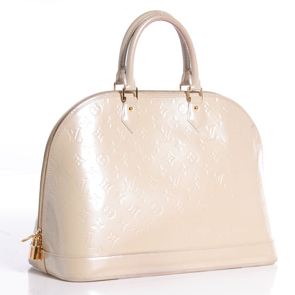 Louis Vuitton Vernis Alma GM Blanc Corail 4 of 8