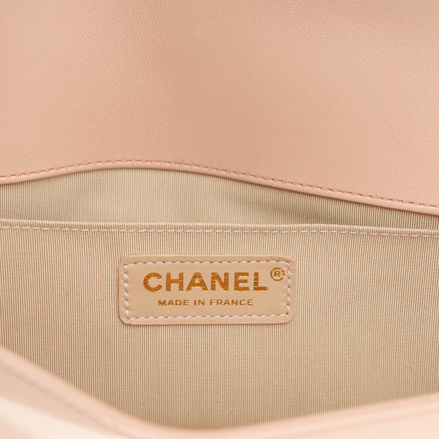 Chanel Iridescent Calfskin Quilted Medium Boy Flap Light Pink 6 of 7