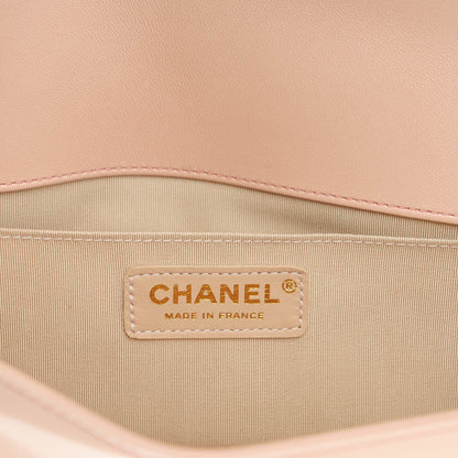 Chanel Iridescent Calfskin Quilted Medium Boy Flap Light Pink 6 of 7