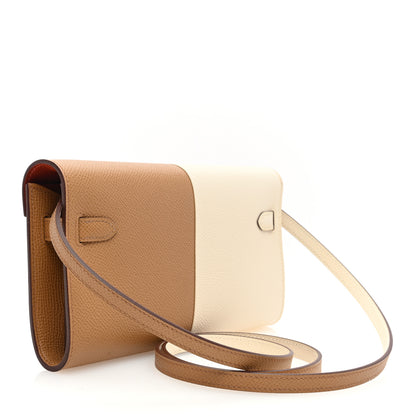 Hermes Epsom Casaque Kelly Wallet To Go Nata Biscuit Brique 3 of 11